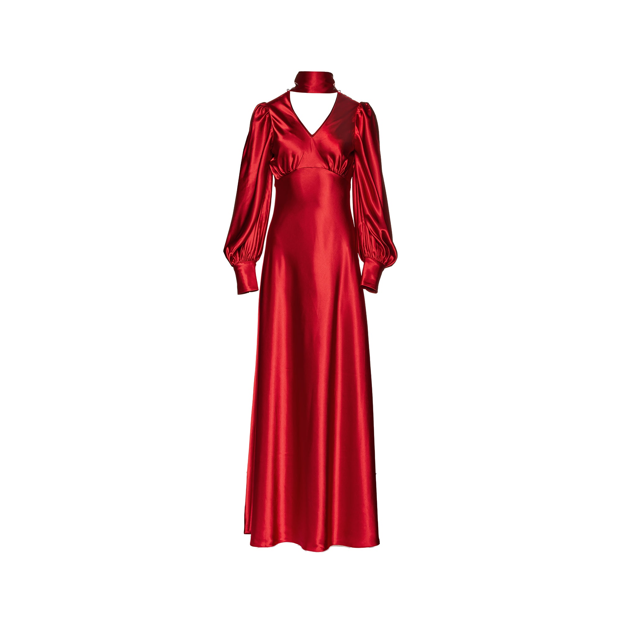 Morgan Silky Bias Cut Dress Deep Red - Sea Foam / M Morgan Silky Bias Cut Dress Deep Red - Sea Foam / M