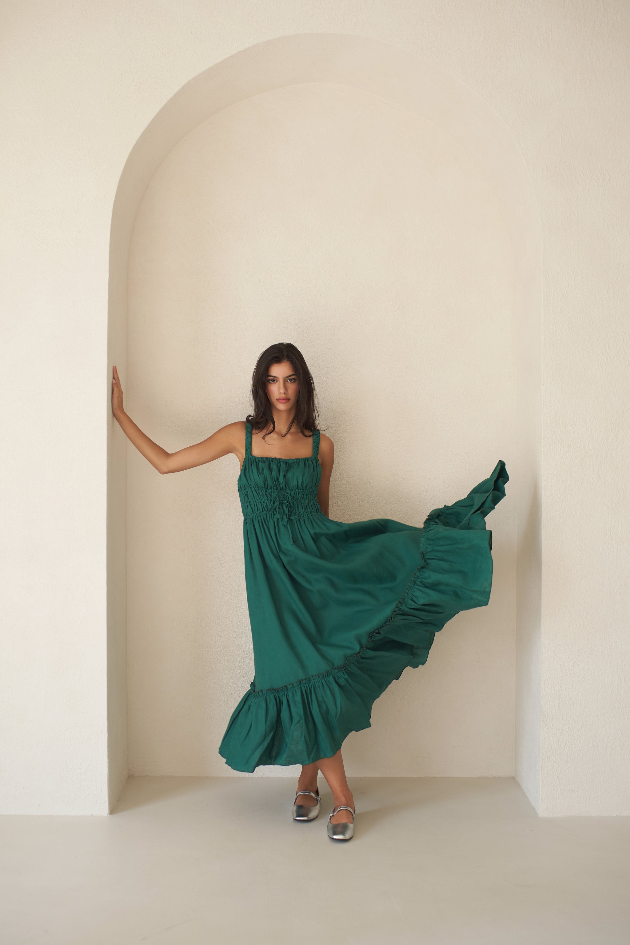 Emerald Green Linen Dress Dark Green Linen Cotton Maxi Dress Vintage Long Sleeve Boat Neck 1454 Emerald Green Xs Emerald Green Linen Dress Dark Green Linen Cotton Maxi Dress Vintage Long Sleeve Boat Neck 1454 Emerald Green Xs