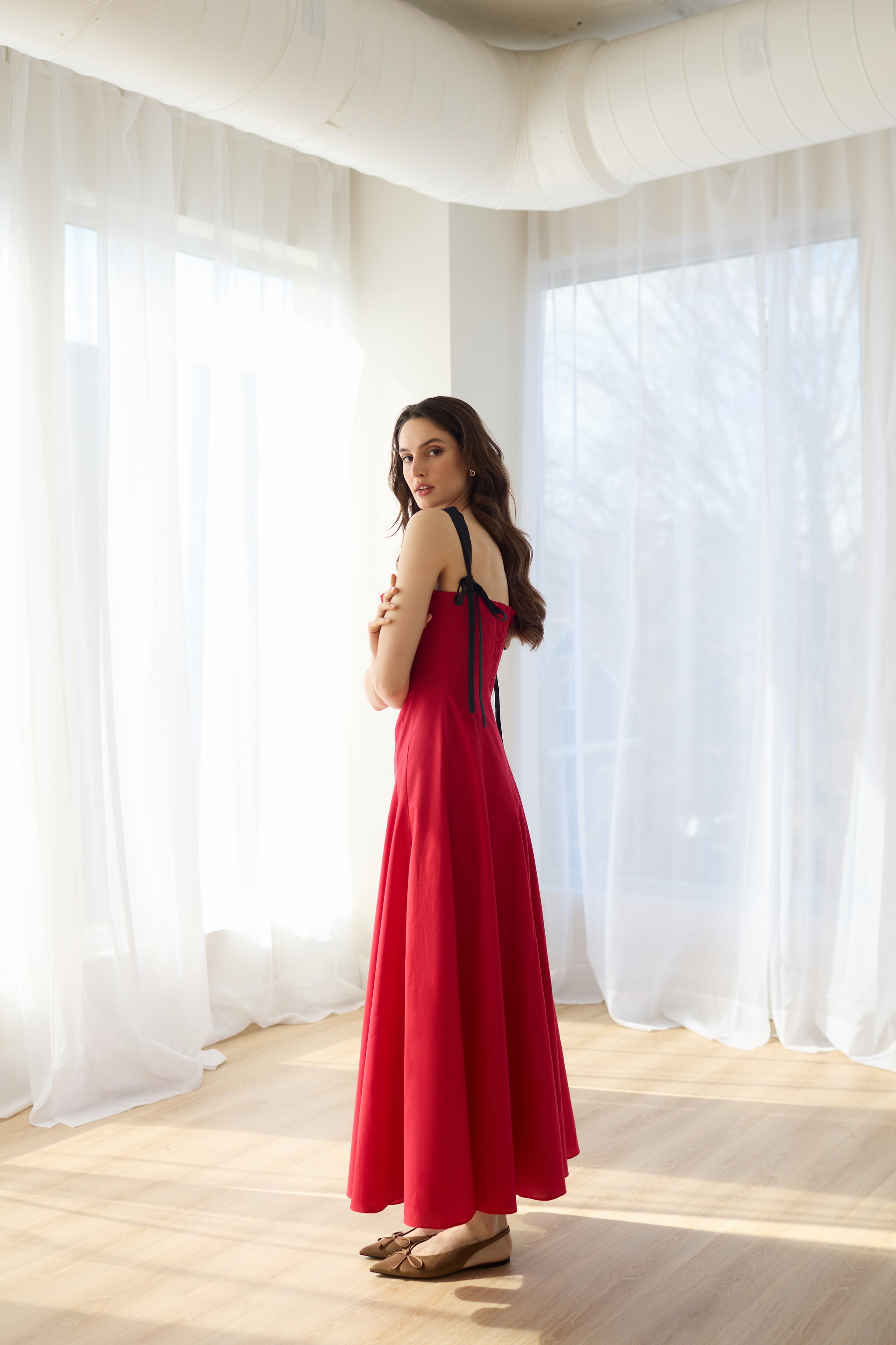 Margot Linen Panelled Dress