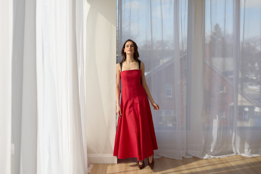 Margot Linen Panelled Dress