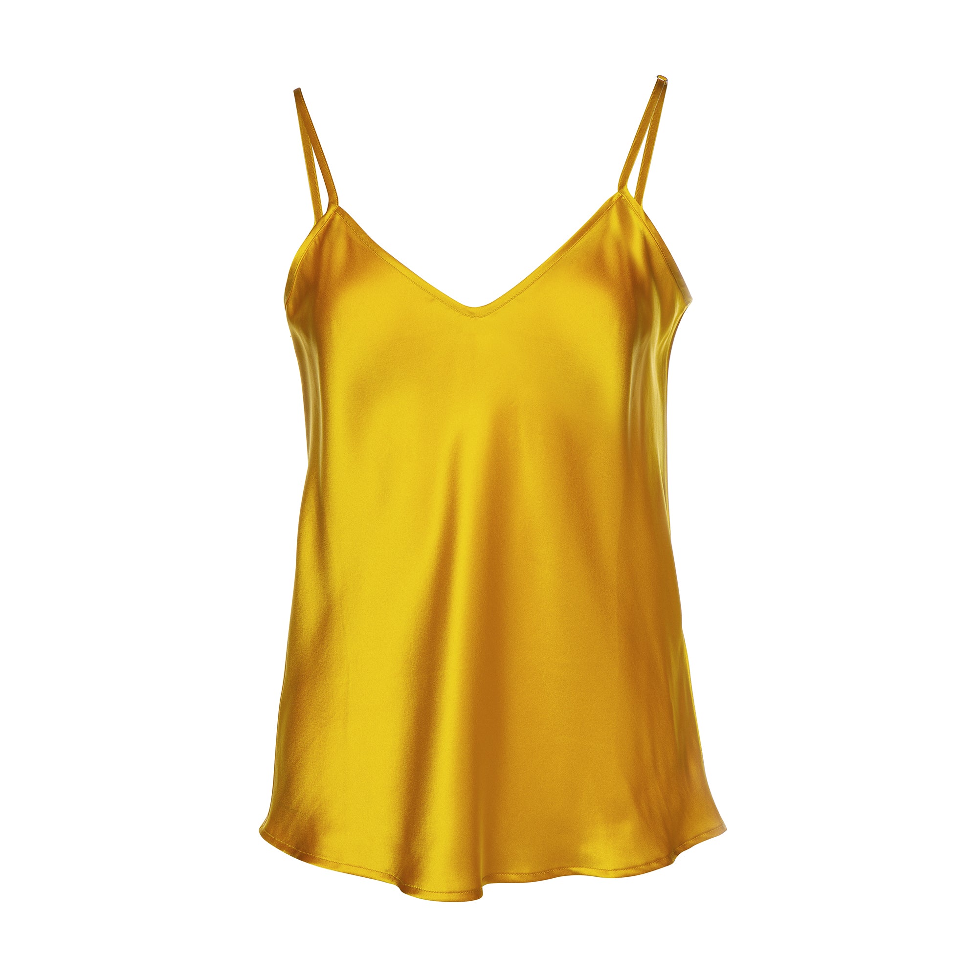 V Neck Front and Back Silk Camisole